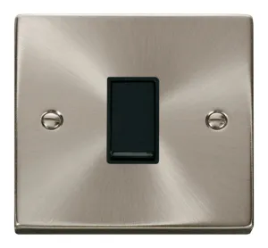 Plate Switch, 1 Gang 2 Way, Black Insert Victorian