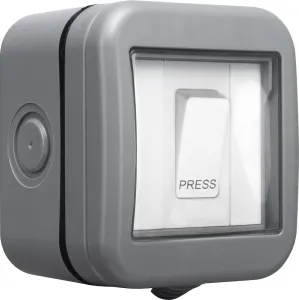IP55 WEATHERPROOF IP55 SINGLE BELL PUSH SWITCH, 10