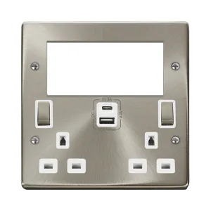 2 GANG 3 PIN SAFETY SHUTTER TYPE A & C USB SWITCHE