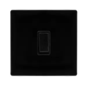 20A DOUBLE POLE SWITCH - METAL BLACK COVER PLATE -
