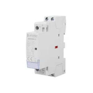 2 Pole 1 Module 20A Contactor, 1 x Normally Open,