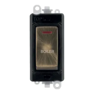 20AX Double Pole Switch With LED Module - Black -