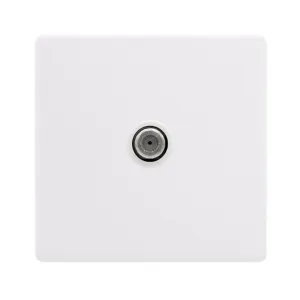 NON-ISOLATED SINGLE SATELLITE OUTLET - POLAR WHITE