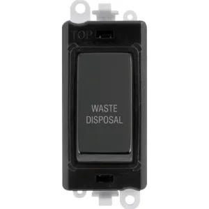 20AX Double Pole Switch Module - Black - Black Nic