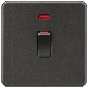 45A DP Switch with Neon (1G size) - Smoked Bronze