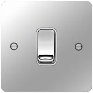 10AX 1G 2WAY SW POLISHED STEEL WHITE