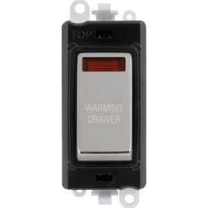 20AX Double Pole Switch With Neon Module - Black -