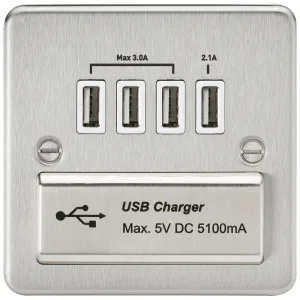230V Quad USB-A Charger Outlet (5V DC 5.1A shared)
