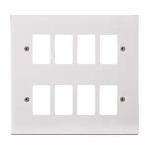 8 Gang GridPro Frontplate - Polar