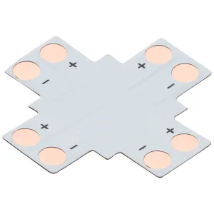 12V / 24V LED flex 4-way X-connector - Single Colo