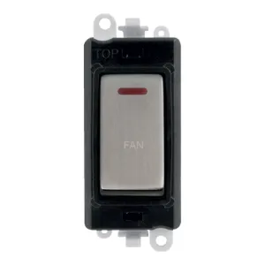 20AX Double Pole Switch With LED Module - Black -