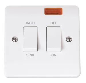 20A DP Sink Bath Switch With Neon