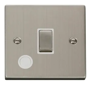 20A 1 Gang DP 'Ingot' Switch With Flex Outlet - Wh