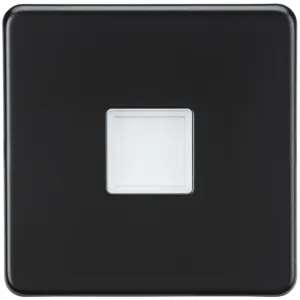 Screwless 230V LED Plinth Light - Matt Black