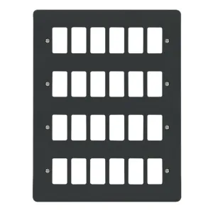 GPRO 24 GANG DECO PLATE ANTHRACITE GREY