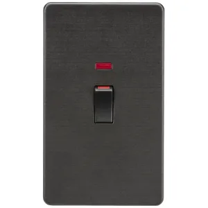 45A DP Switch with Neon (2G size) - Smoked Bronze