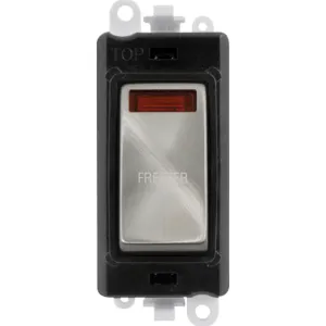 20AX Double Pole Switch With Neon Module - Black -