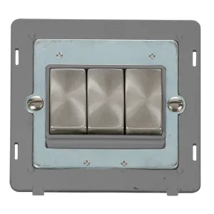 10AX Ingot 3 Gang 2 Way Plate Switch Insert