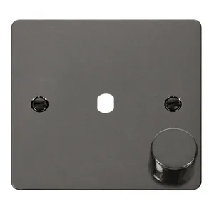 FPBN 1 GANG DOUBLE DIMMER PLATE & KNOBS
