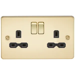 13A 2G DP Switched Socket with Twin Earths - Polis