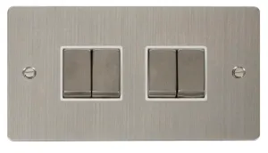 Ingot 10AX 4 Gang 2 Way Switch  - White