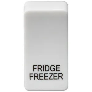 Switch cover "marked FRIDGE/FREEZER" - white