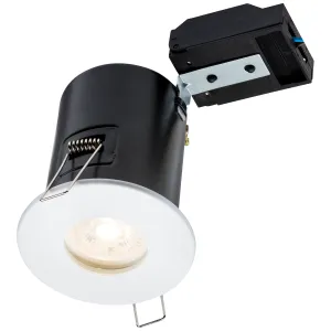230V IP65 Fixed GU10 Fire-Rated Downlight - White
