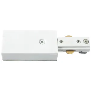 230V Single Circuit Track Power Feed - White