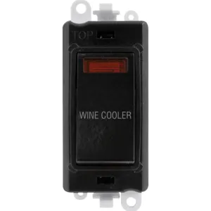 20AX Double Pole Switch With Neon Module - Black -