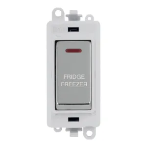 20AX Double Pole Switch With LED Module - Polar Wh