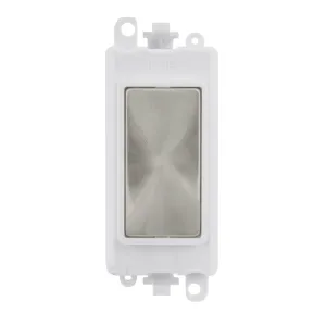 Blank Module - White - Satin Chrome