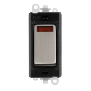 20AX Double Pole Switch With Neon Module - Black -