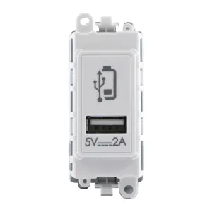 GRIDPRO 2.4A TYPE A USB CHARGING MOD WH