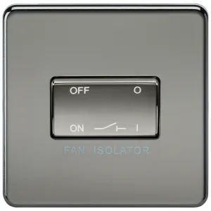 10A Fan Isolator Switch - Black Nickel
