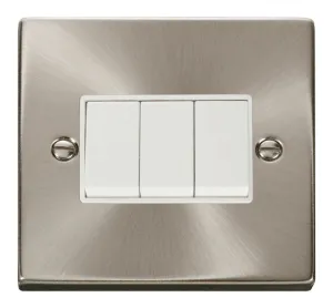 3 Gang 2 Way 10AX Switch - White