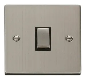 20A 1 Gang DP 'Ingot' Switch - Black