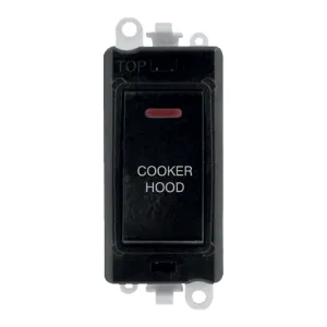 20AX Double Pole Switch With LED Module - Black -