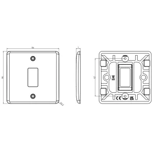 Faceplate, 1G Curved Edge