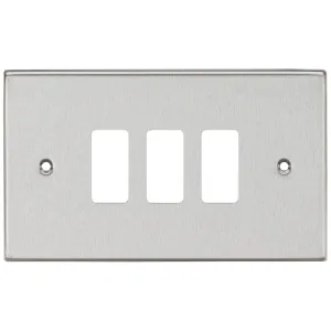 3G Grid Faceplate - Brushed Chrome