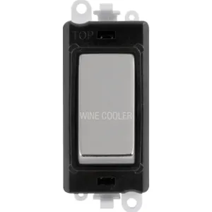20AX Double Pole Switch Module - Black - Polished