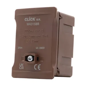 100A 1 POLE 5 X 2.5~35MM LINK BOX - BROWN