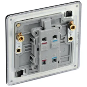 SCREWLESS FLATPLATE MATT BLACK SINGLE SWITCH, 20A
