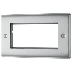 NEXUS METAL BRUSHED STEEL QUADRUPLE RECTANGULAR FR