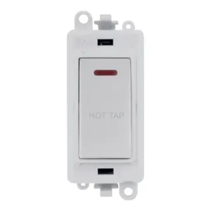 20AX Double Pole Switch With LED Module - Polar Wh