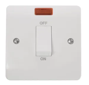 Mode - 50A 1 Gang Double Pole Switch With Neon - W