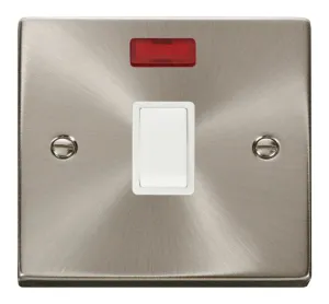 20A 1 Gang DP Switch + Neon - White