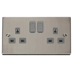 Socket, Deco 2 Gang Smart Swd Outlet, Zigbee Grey Insert