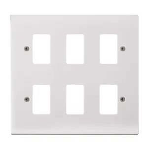 6 Gang GridPro Frontplate