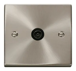 Single Coaxial Socket Outlet - Black