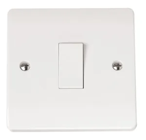 10AX 1 Gang 1 Way Plate Switch